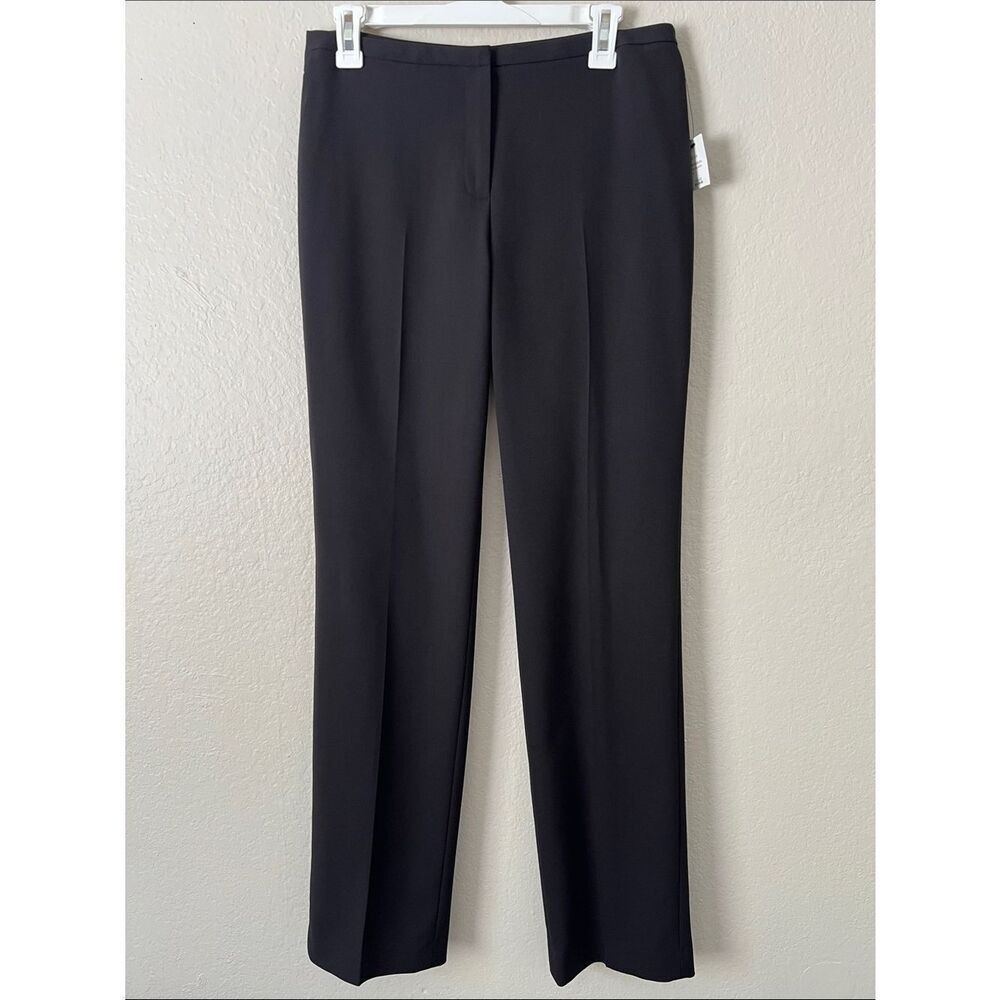 NWT TAHARI Classic Black Trousers Straight Leg in Size 6